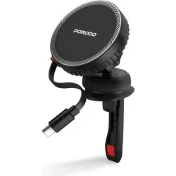Porodo Hs14 Magsafe Charger Retractable Type-C - Black